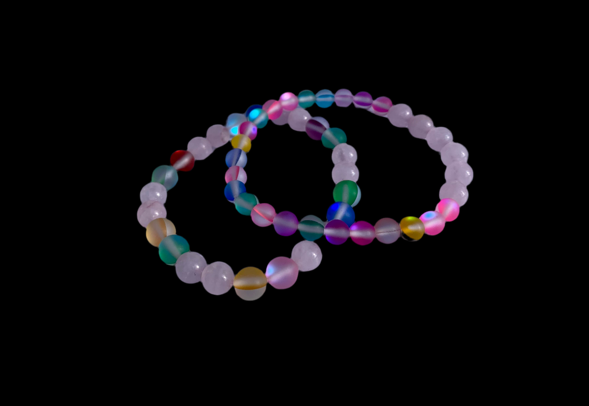 Funfetti Love Rose Quartz Bracelets