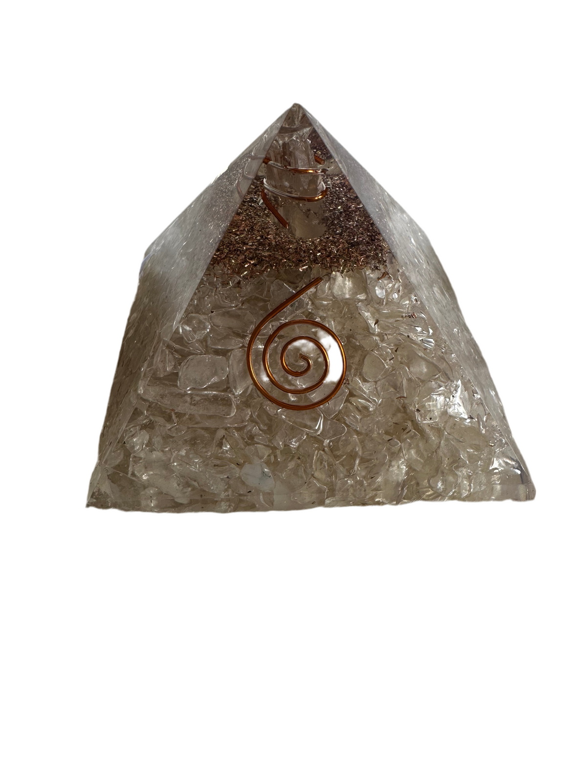 Clear Orgonite Pyramid - Original Material for Home Decor & Decoration