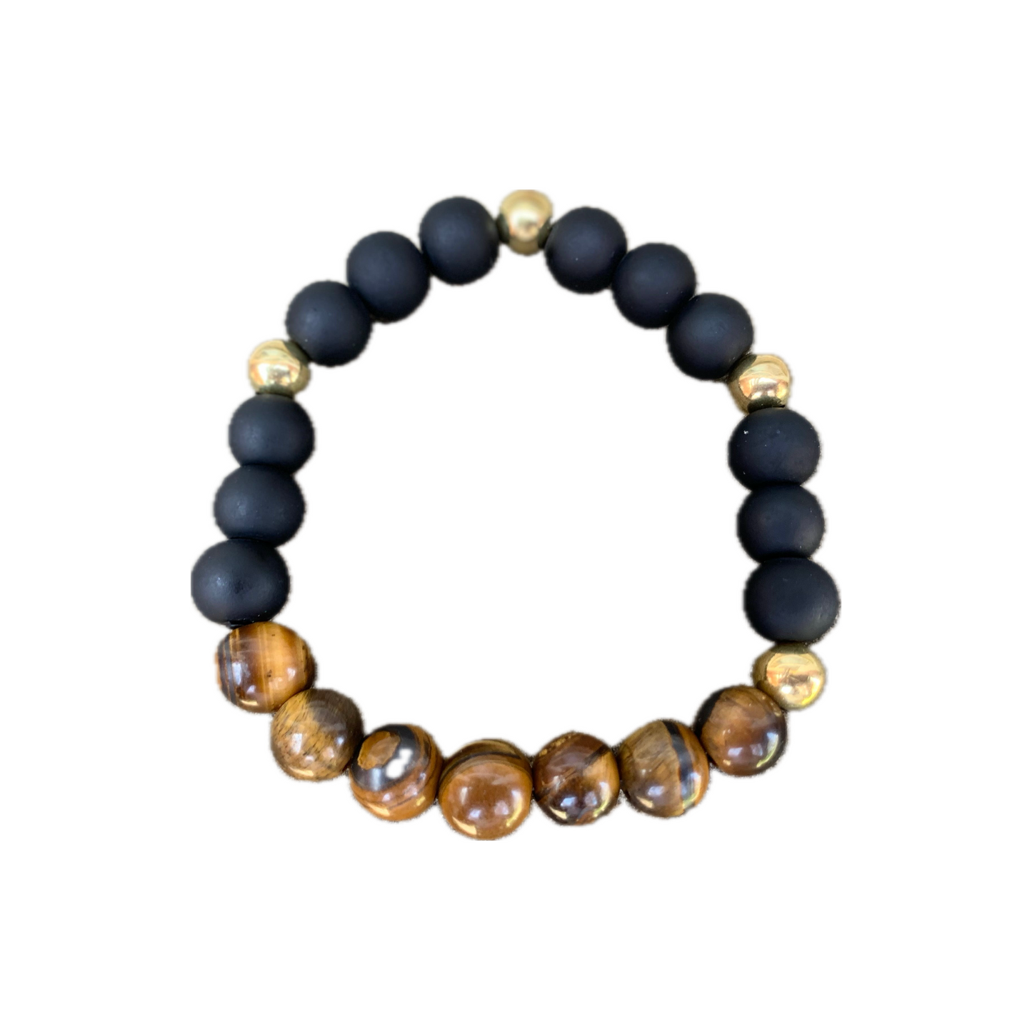 Luck Tigers Eye Bracelets - Colorful Tiger Eye Beads, Black & Dark Brown, Elegant Design for Protection Against Negative Energies