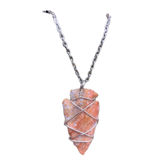 Arrowhead stone necklace