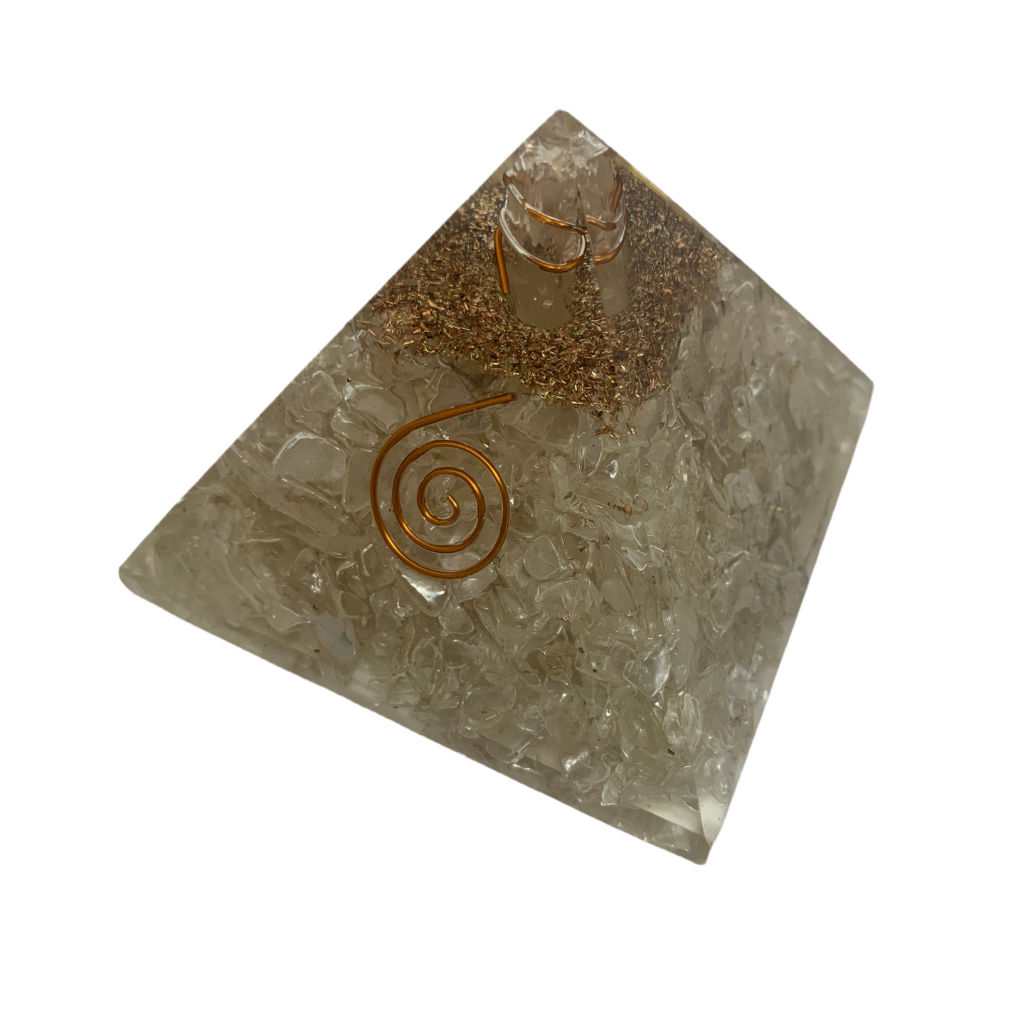 Clear orgonite pyramid