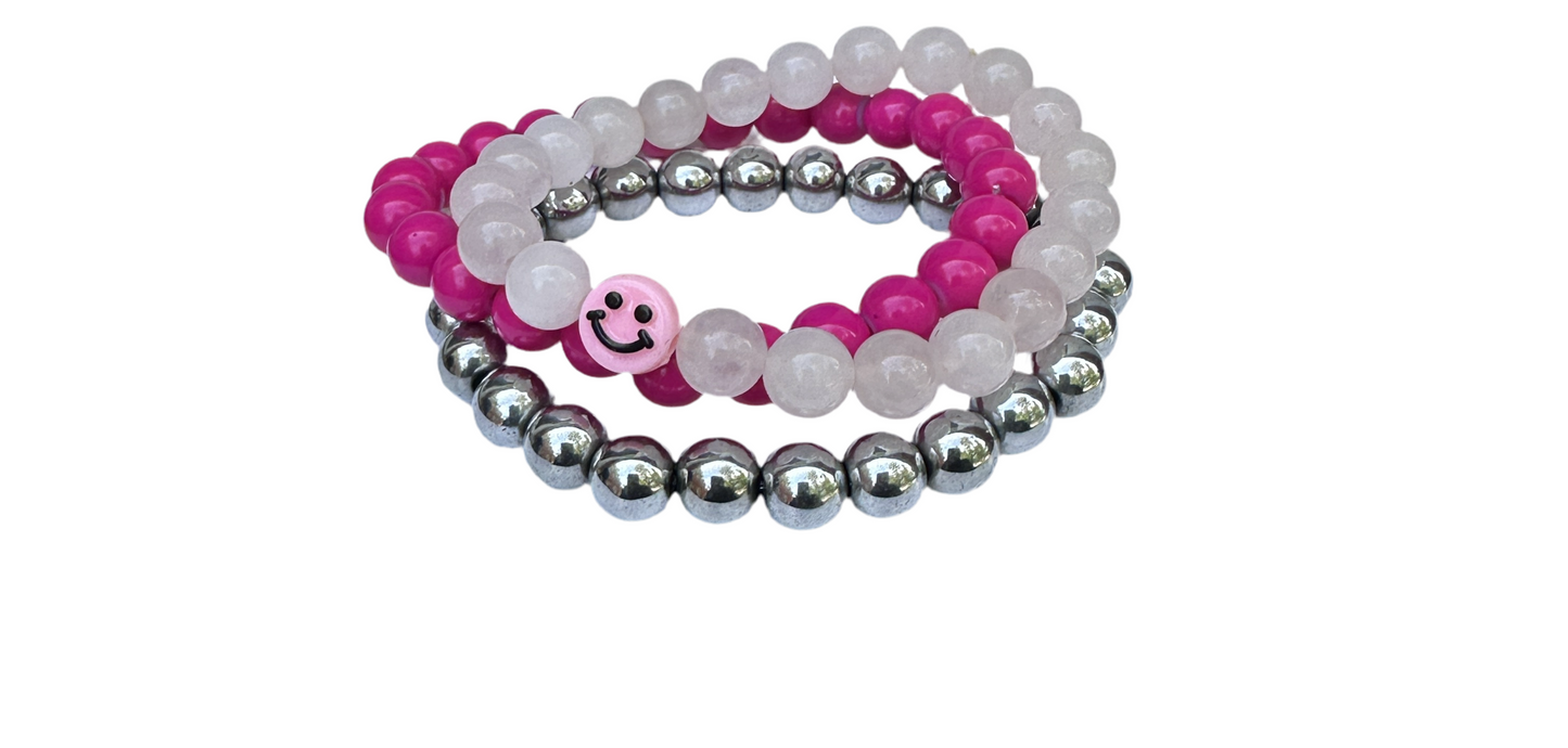 Love bundle gemstone bracelets