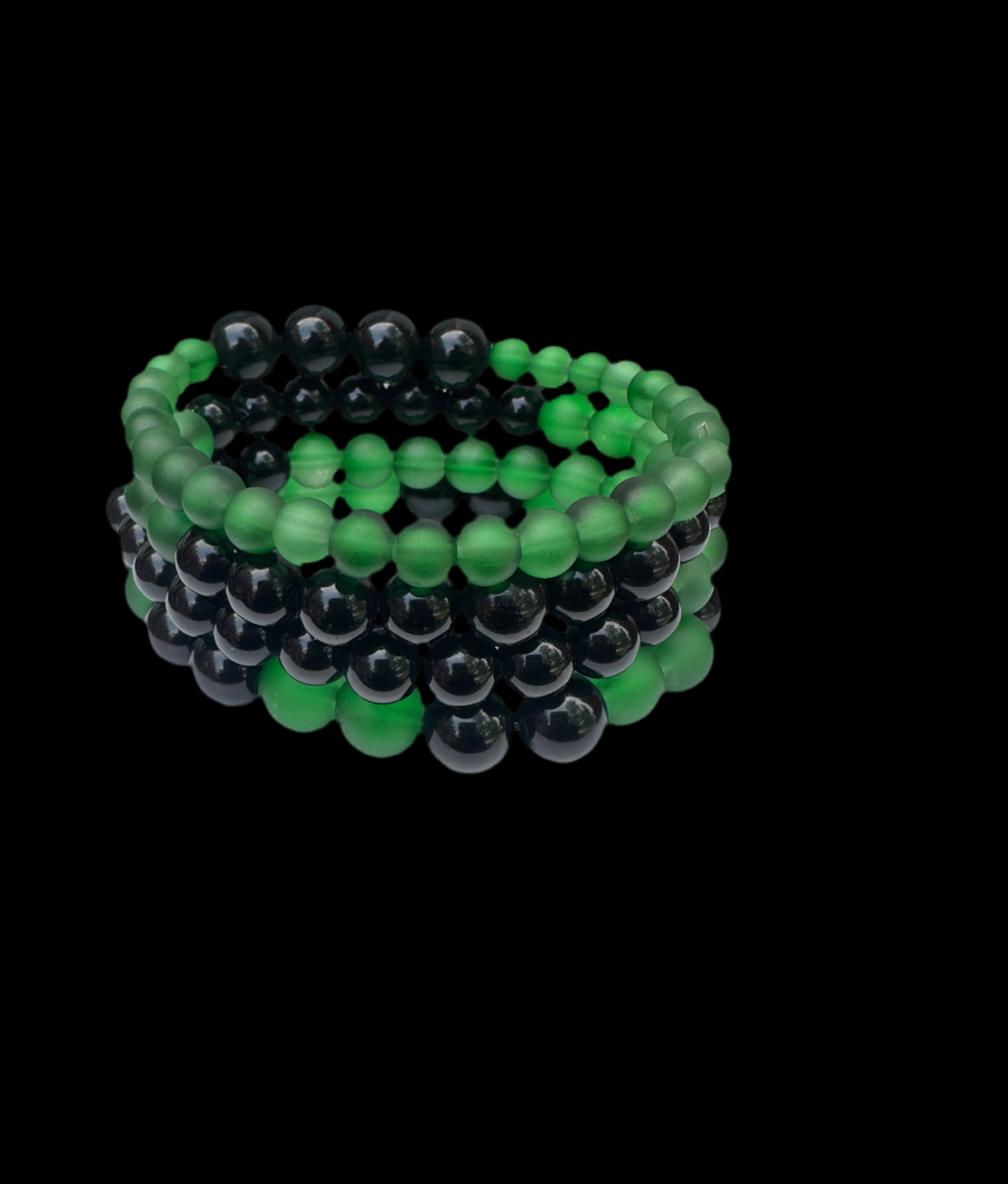Green and Black Jasper Gemstone Bracelets - Elegant Design for Everyday Wear, Grounding, Yin-Yang, Balancing, Protection of Negative Energies