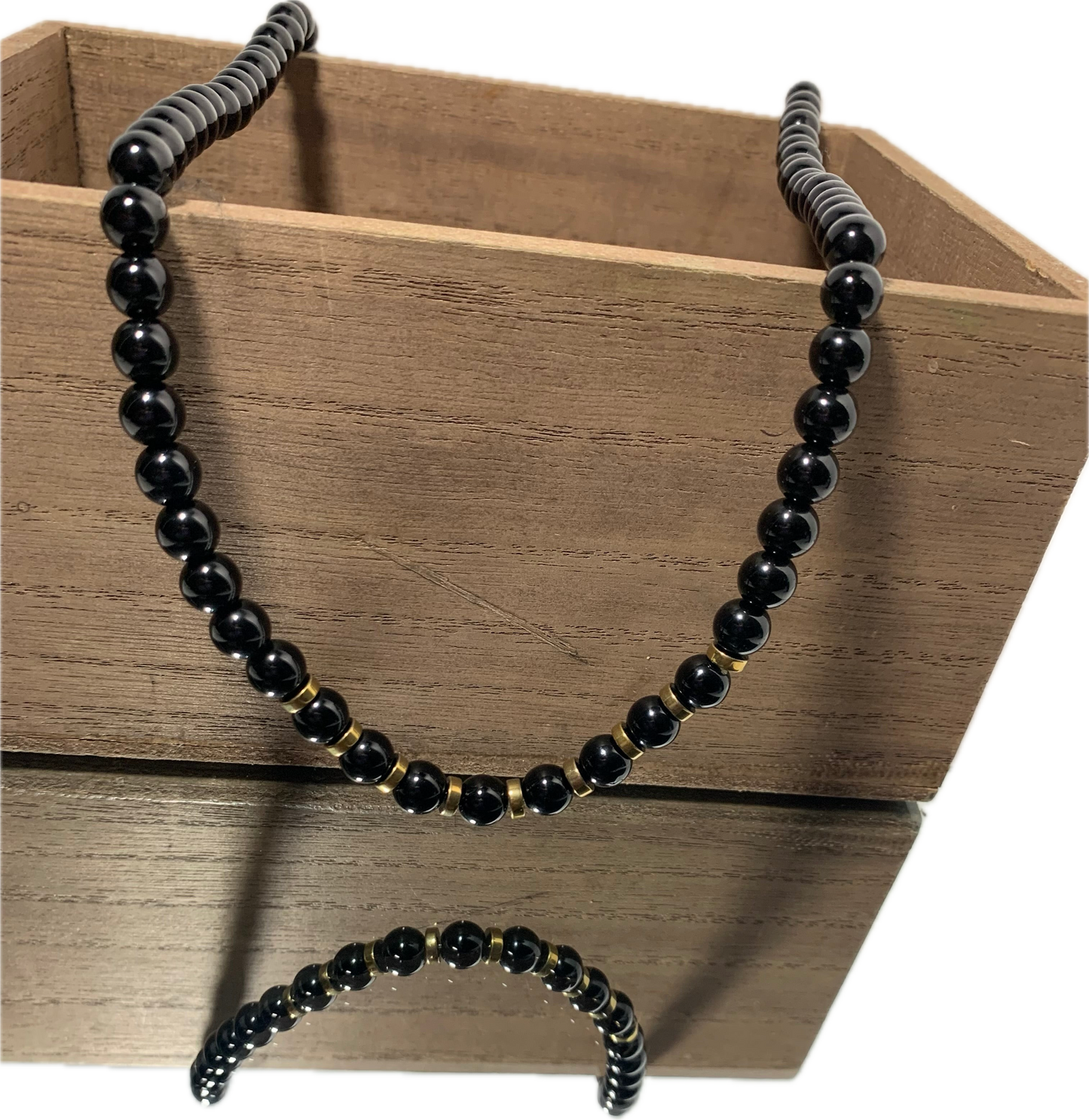 Power of Protection Necklace - Elegant Design Chain, Black Beads