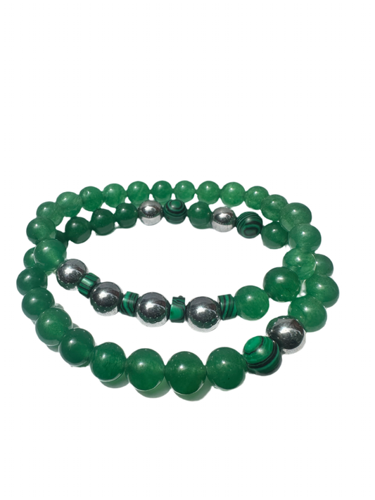 Green aventurine bracelets