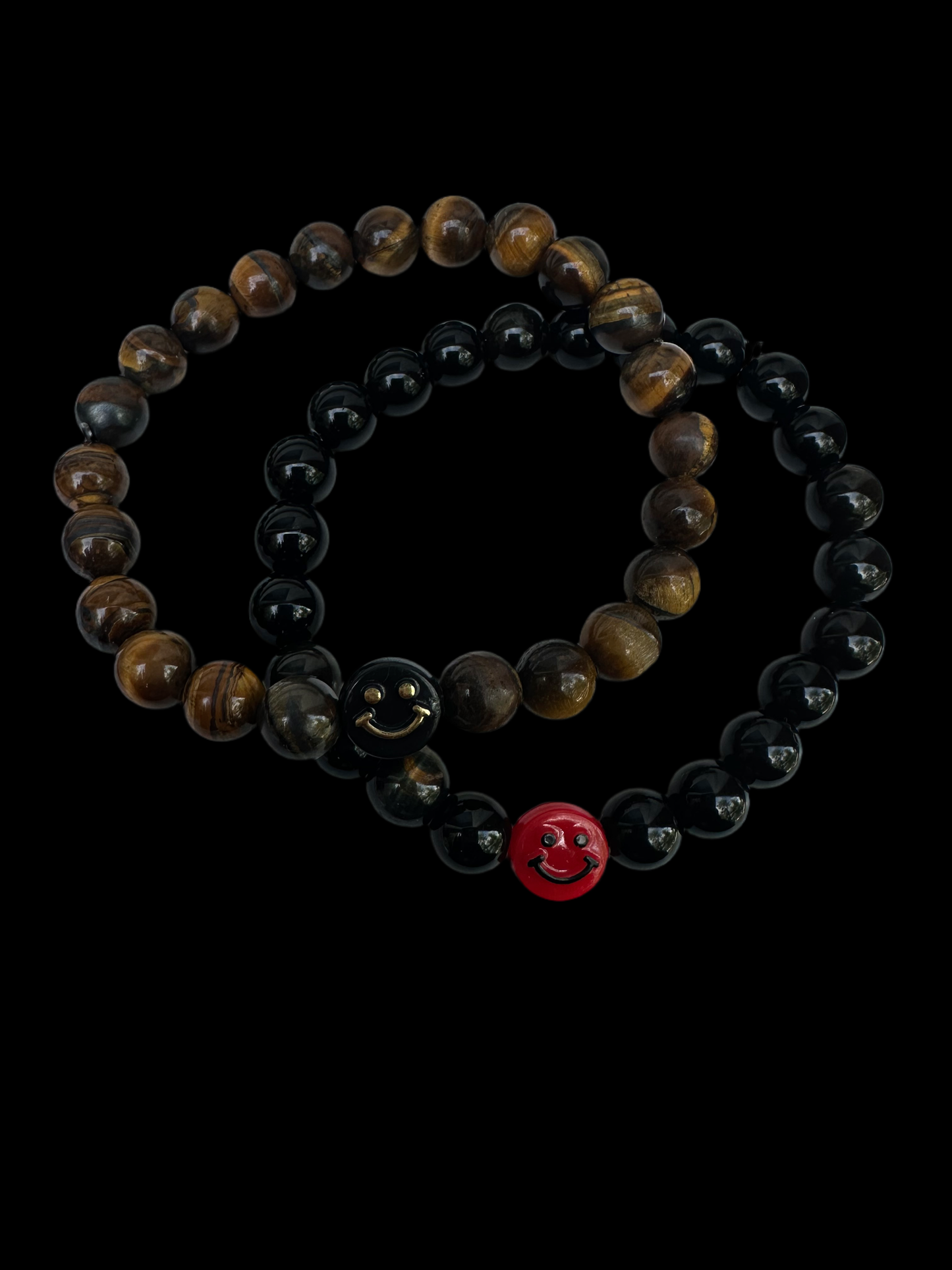 Smiley face gemstone bracelets