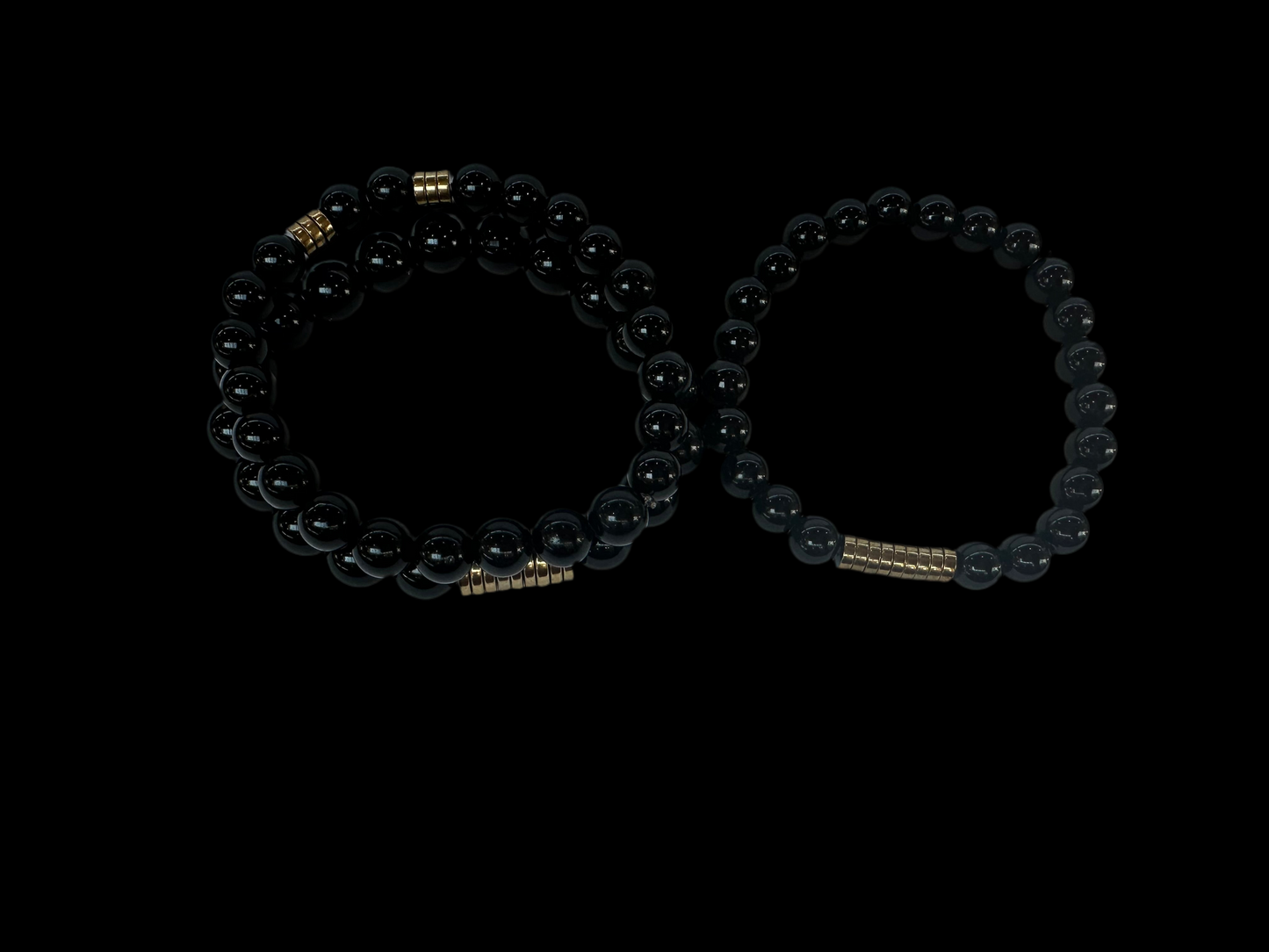 Black Jasper/ hematite gemstone bracelets