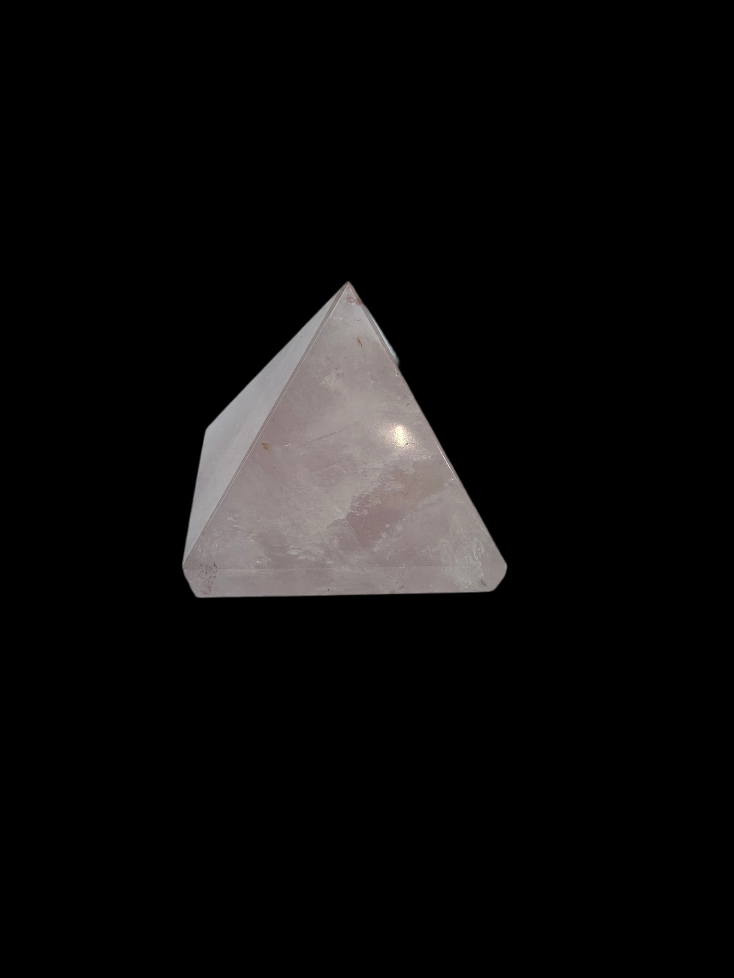 Rose quartz small pyramid