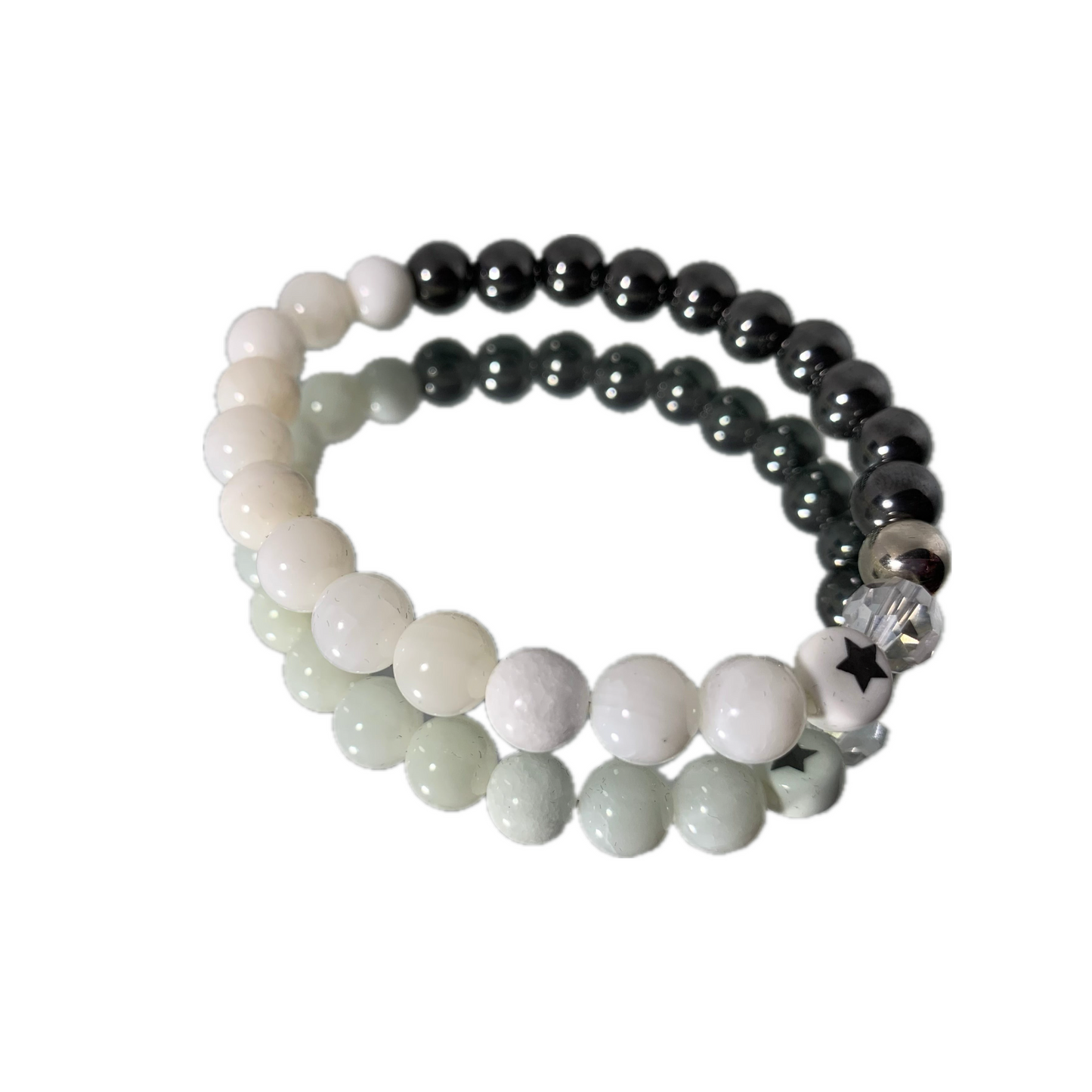 White jade gemstone bracelet