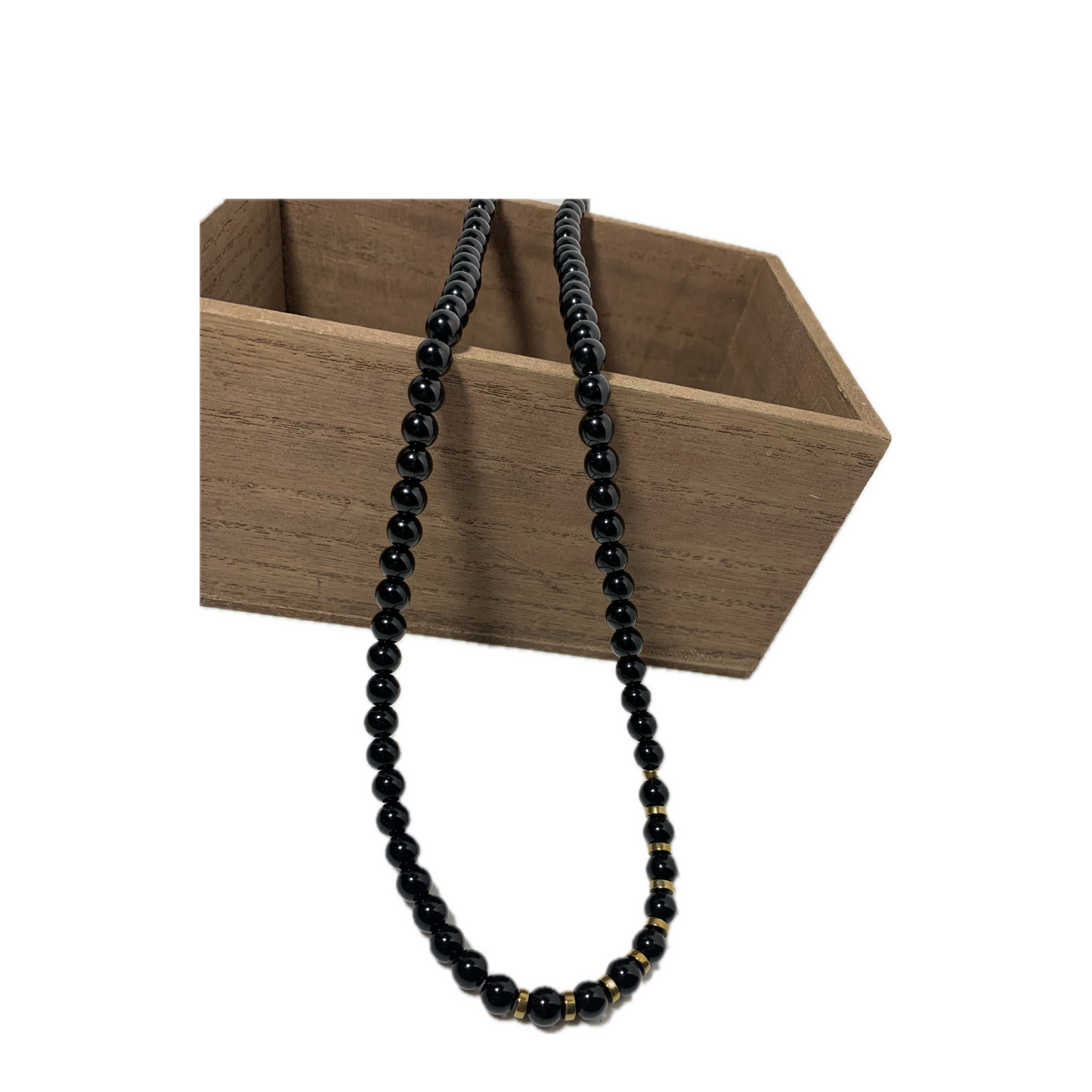 Power of Protection Necklace - Elegant Design Chain, Black Beads