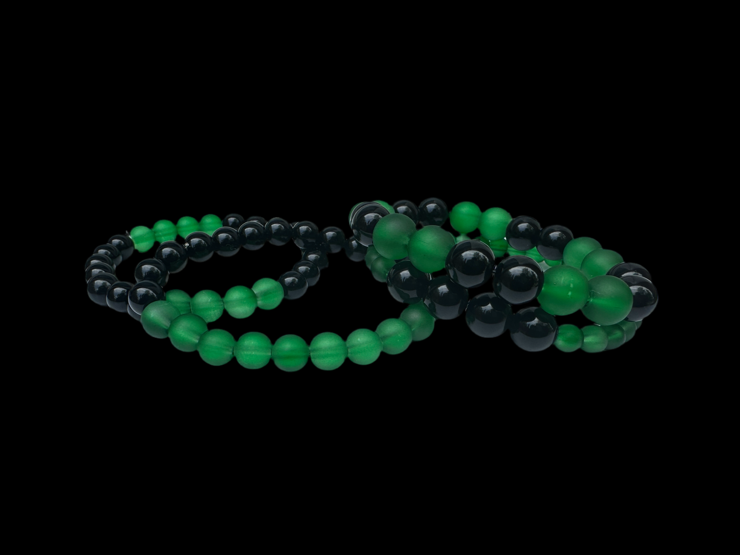 Green black jasper gemstone  bracelets