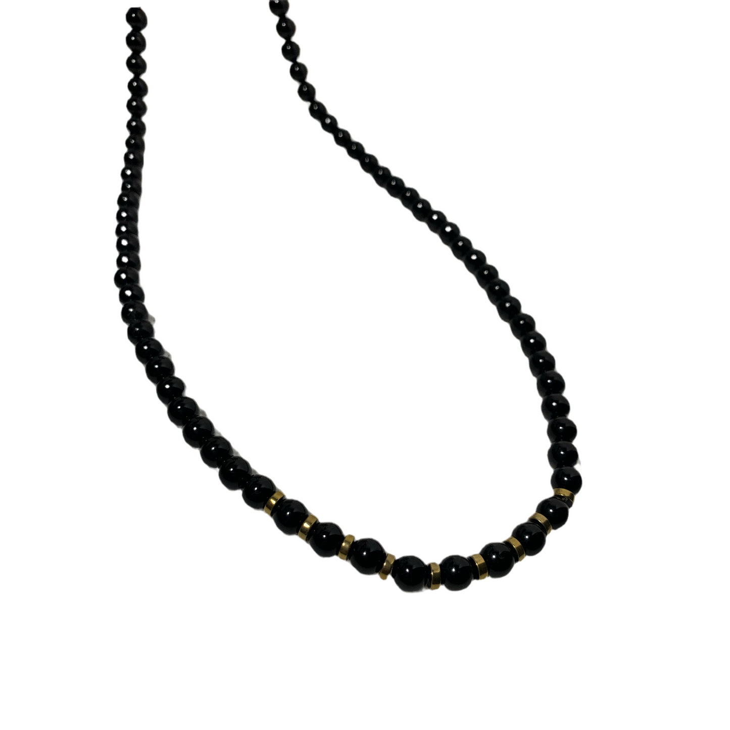 Power of Protection Necklace - Elegant Design Chain, Black Beads