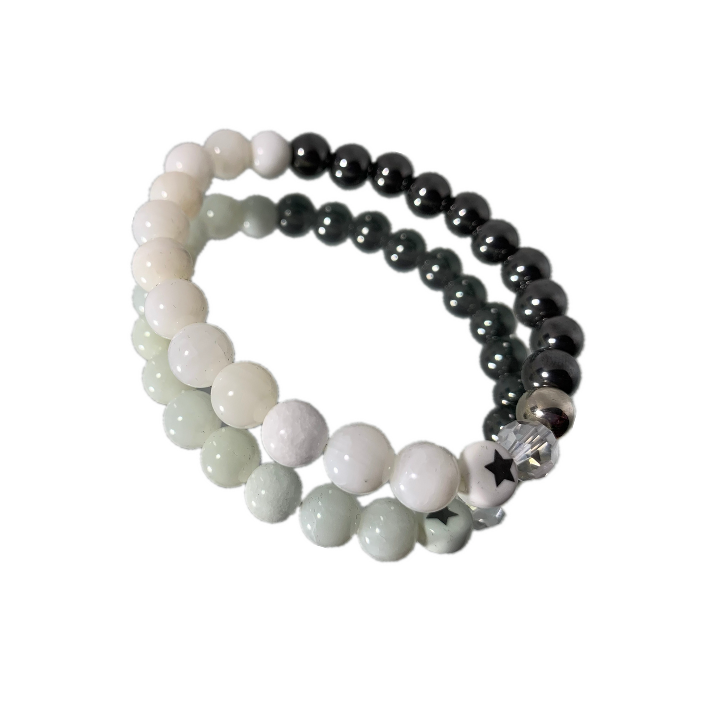 White jade gemstone bracelet