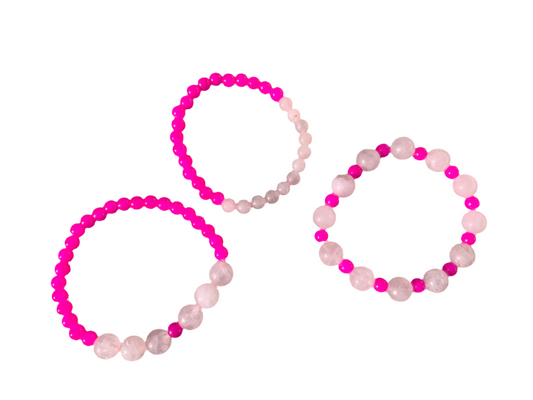 Fun Love rose quartz bracelets