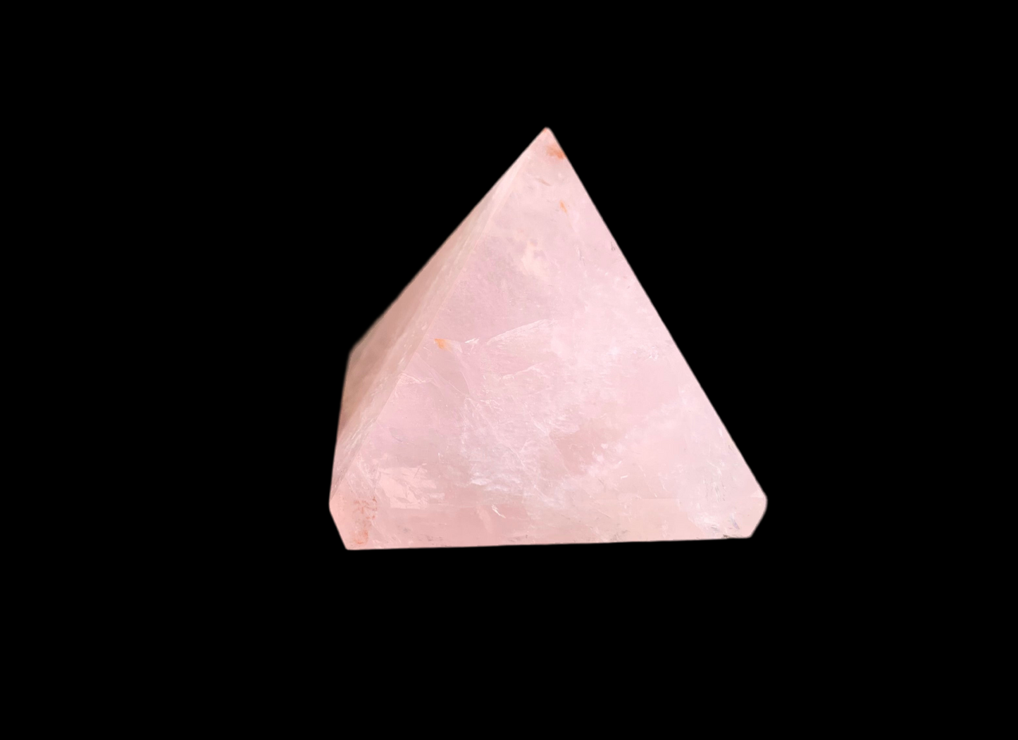 Rose quartz small pyramid