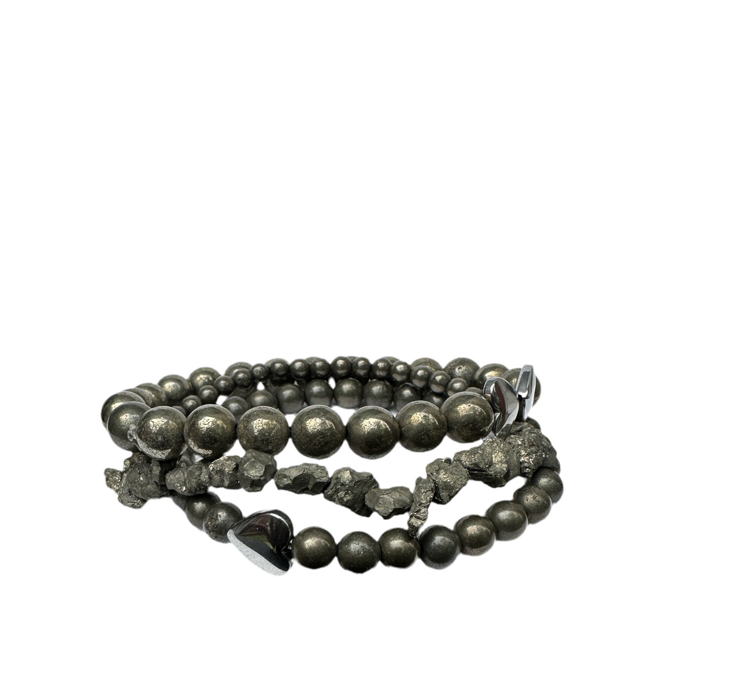 Pyrite gemstone bracelets