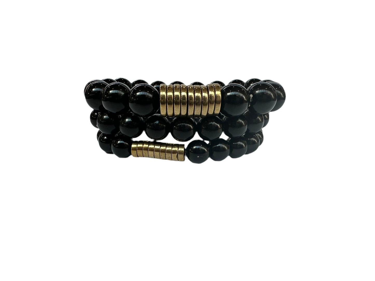 Black Jasper/ hematite gemstone bracelets