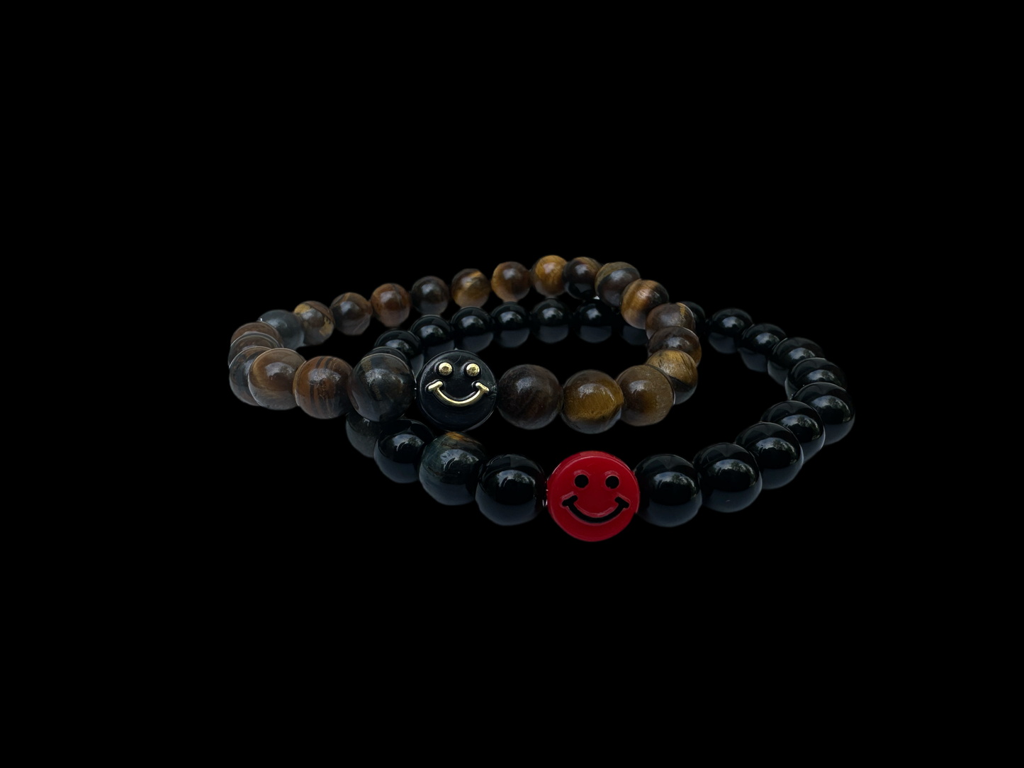 Smiley face gemstone bracelets