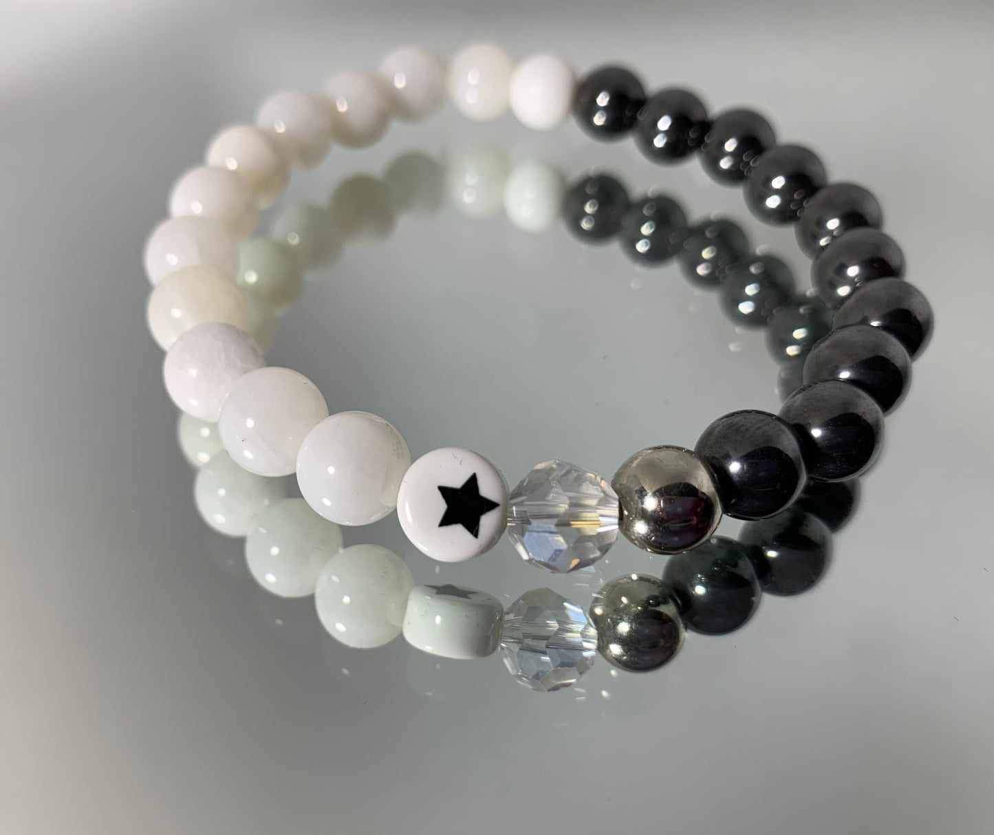 White jade gemstone bracelet