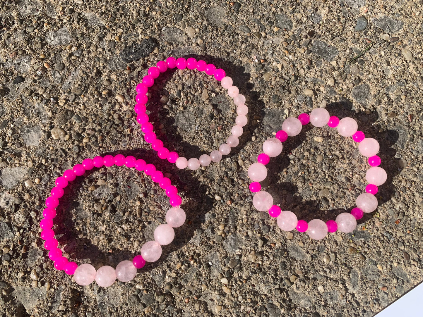 Attract fun love rose qtz gemstone bracelets